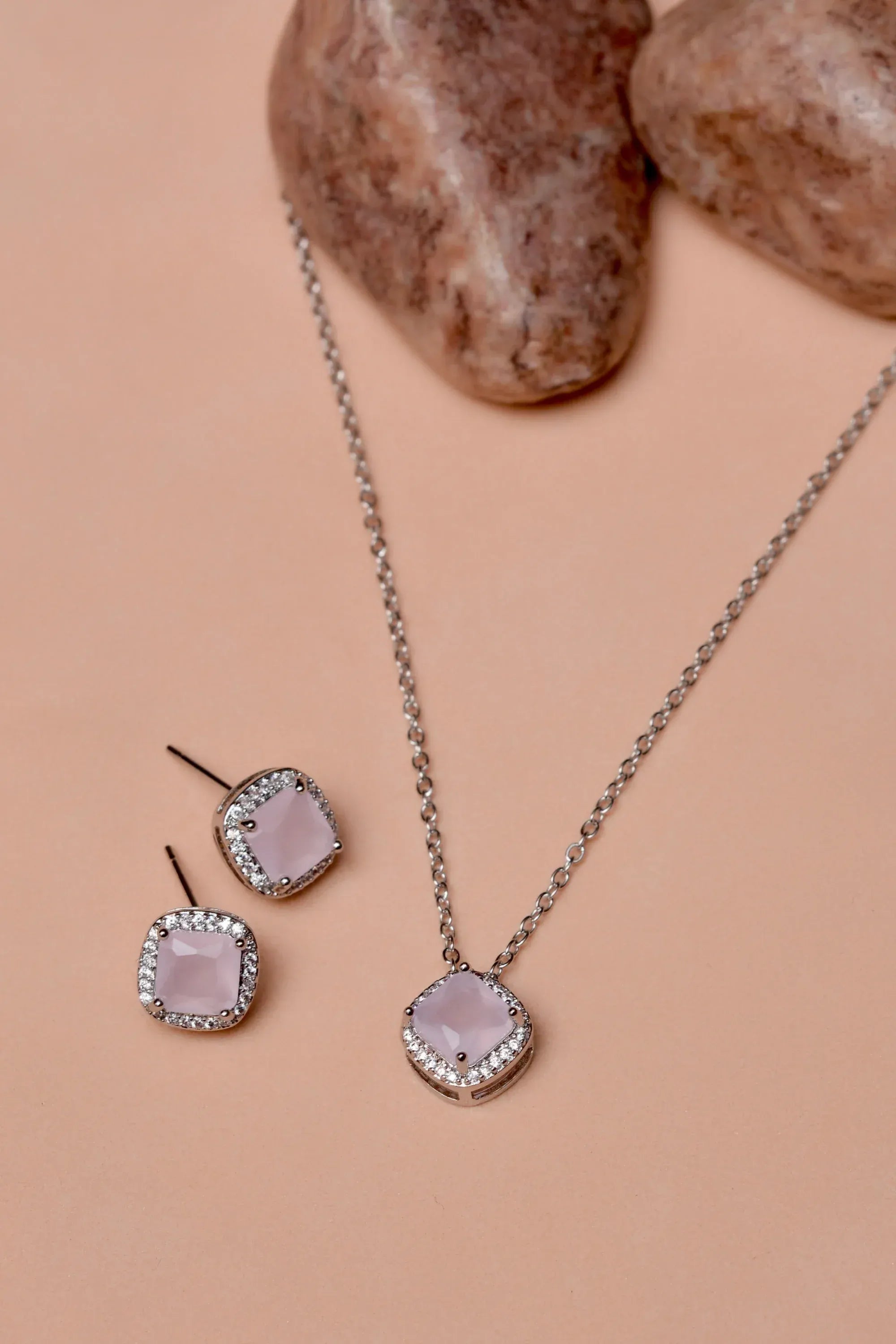 Daily Wear Pink Locket Set
